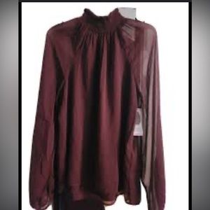 NWT Joie Limited Edition Long Sleeve Smocked Blouse